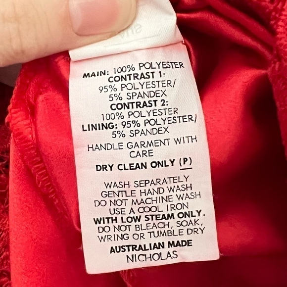 Nicholas Floral Lace Rouleau Ball Dress in Hibiscus Red - Picture 10 of 10